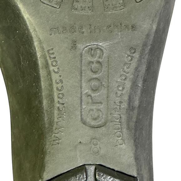 Crocs Wedge Sandals Womens 8 Black Slip On Platform Open Toe Casual Minimalist - Picture 7 of 7